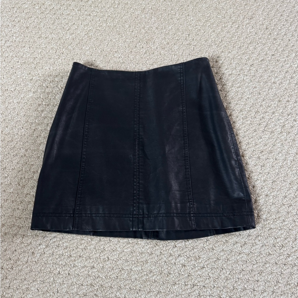Free People Black Mini Skirt